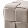Pouf Den quadrato intrecciato tortora pratico e moderno