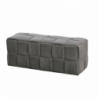 Pouf Den rettangolare grigio effetto intrecciato - Comfort e design moderno