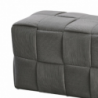 Pouf Den rettangolare grigio effetto intrecciato - Comfort e design moderno