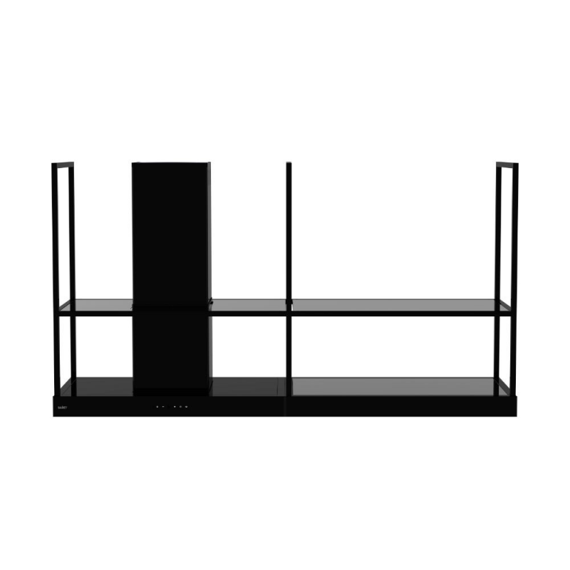 Cappa isola Samet Eros 180 nera opaca 180 cm design moderno