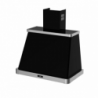 Cappa da parete Era 90 nera cornice inox Samet design moderno