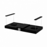 Cappa isola Demetra 130 nera Samet design moderno cucina ampia