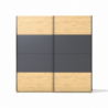 Armadio Loft 2 ante scorrevoli rovere Sonoma antracite moderno
