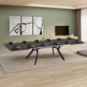 Tavolo allungabile Robat effetto marmo ardesia opaco 160x100