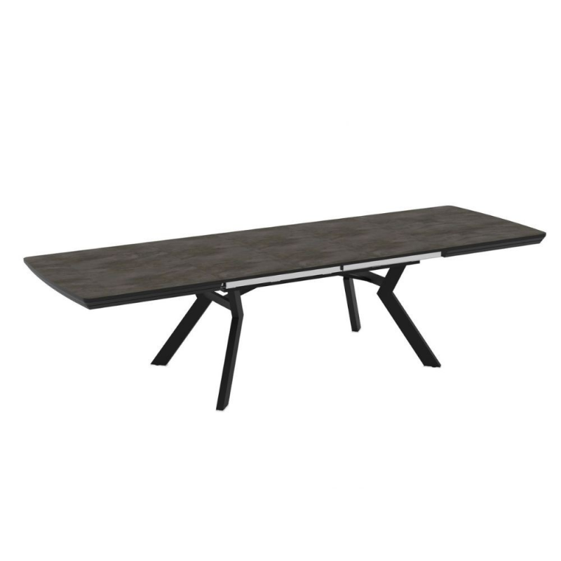Tavolo allungabile Robat effetto marmo ardesia opaco 160x100