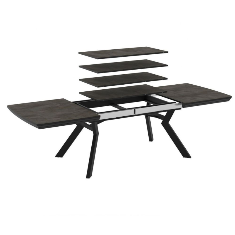 Tavolo allungabile Robat effetto marmo ardesia opaco 160x100