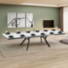 Tavolo allungabile Robat effetto marmo bianco opaco 160x100