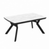 Tavolo allungabile Robat effetto marmo bianco opaco 160x100