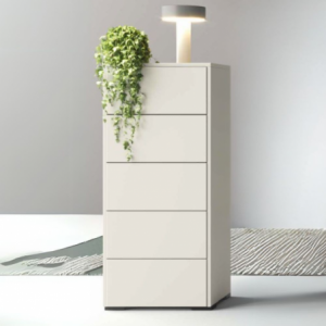 Settimino Vip 5 cassetti bianco nuvola top mat moderno casa