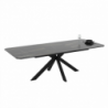 Tavolo allungabile Opera marmo nero gold lucido e metallo