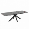 Tavolo allungabile Opera marmo nero gold lucido e metallo