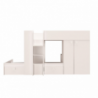 Letto a castello 1277 reversibile bianco con armadio e cassetti