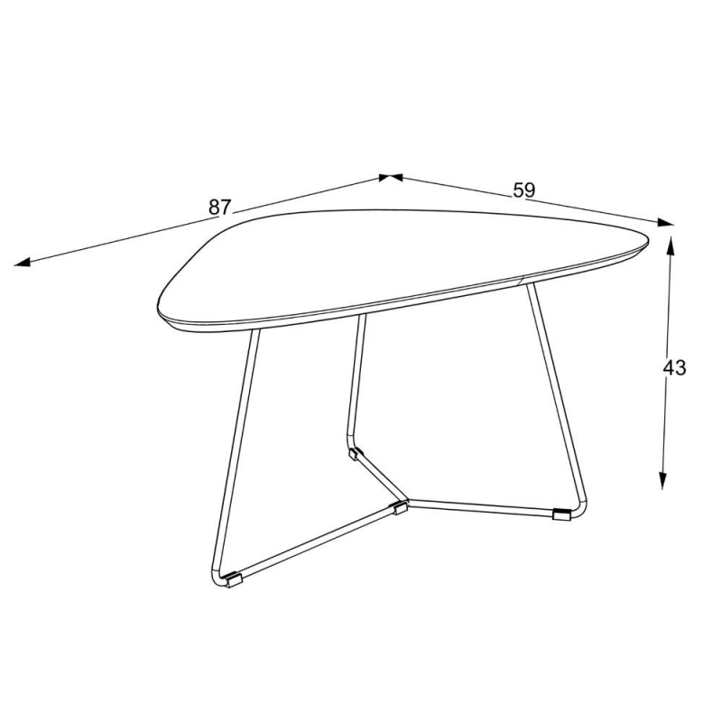 Tavolino da salotto Tussey cemento e metallo nero moderno 80x80x40