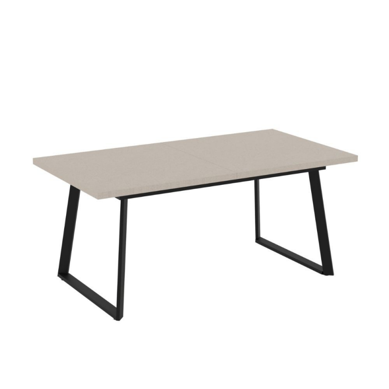 Tavolo allungabile Lavinya cashmere gambe metallo nero moderno