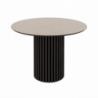 Tavolo Olympus fisso piano cashmere struttura legno nero elegante