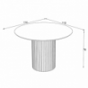 Tavolo Olympus fisso piano cashmere struttura legno nero elegante