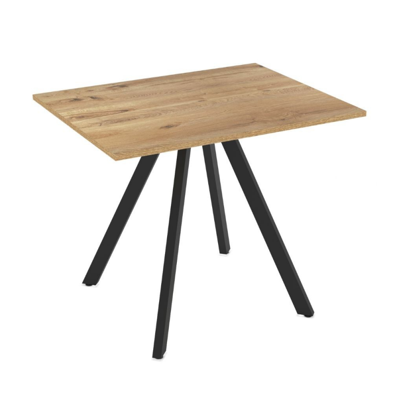 Tavolo fisso Lucas rovere e metallo nero design moderno