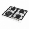 Piano cottura a gas Samet Dafne 60 incasso 4 fuochi vetro bianco