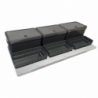 Pattumiera Doimo 3 secchi con filtro antiodore 11x48x24,5 cm
