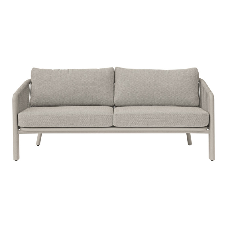 Salotto Santa Cruz Alluminio Creta E Corda Tavolino Tondo Alluminio Moia