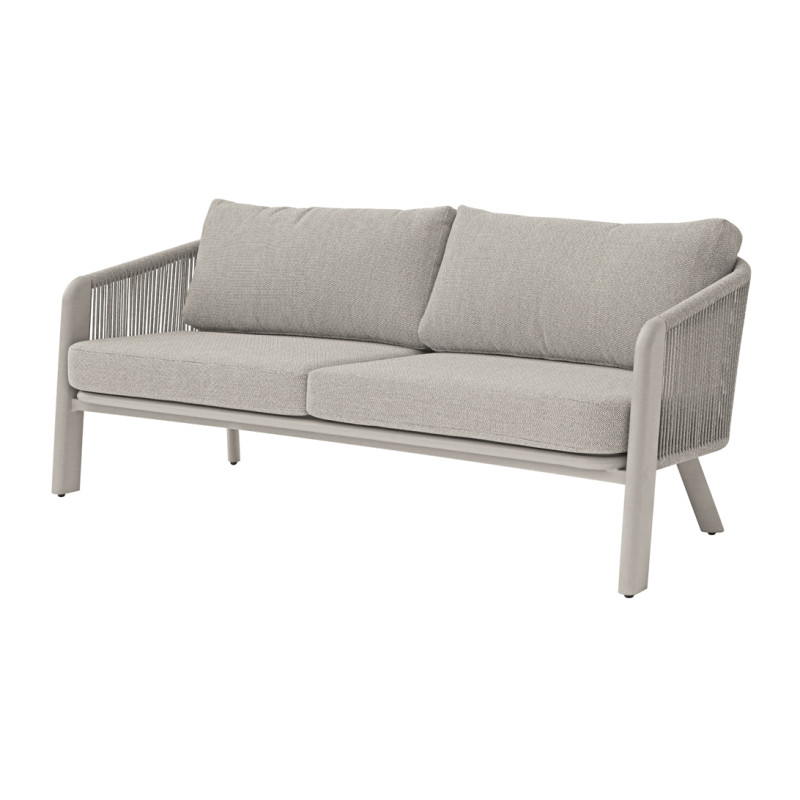 Salotto Santa Cruz Alluminio Creta E Corda Tavolino Tondo Alluminio Moia