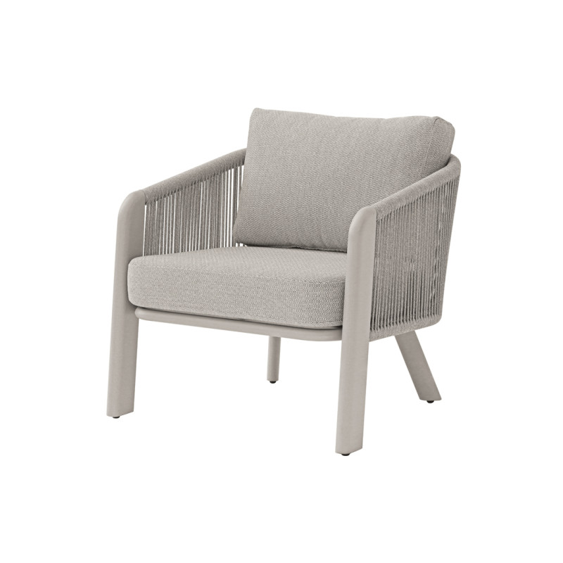 Salotto Santa Cruz Alluminio Creta E Corda Tavolino Tondo Alluminio Moia