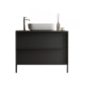 mobile bagno sospeso 79 cm nero frassinato | levante shop
