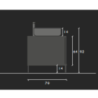 mobile bagno sospeso 79 cm nero frassinato | levante shop