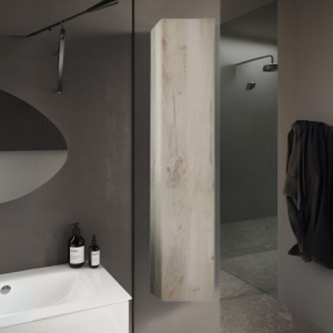 Colonna bagno Basic 1 anta pino bianco 25x26x138cm salvaspazio