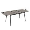 Tavolo allungabile Yense cemento e metallo nero moderno