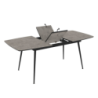 Tavolo allungabile Yense cemento e metallo nero moderno
