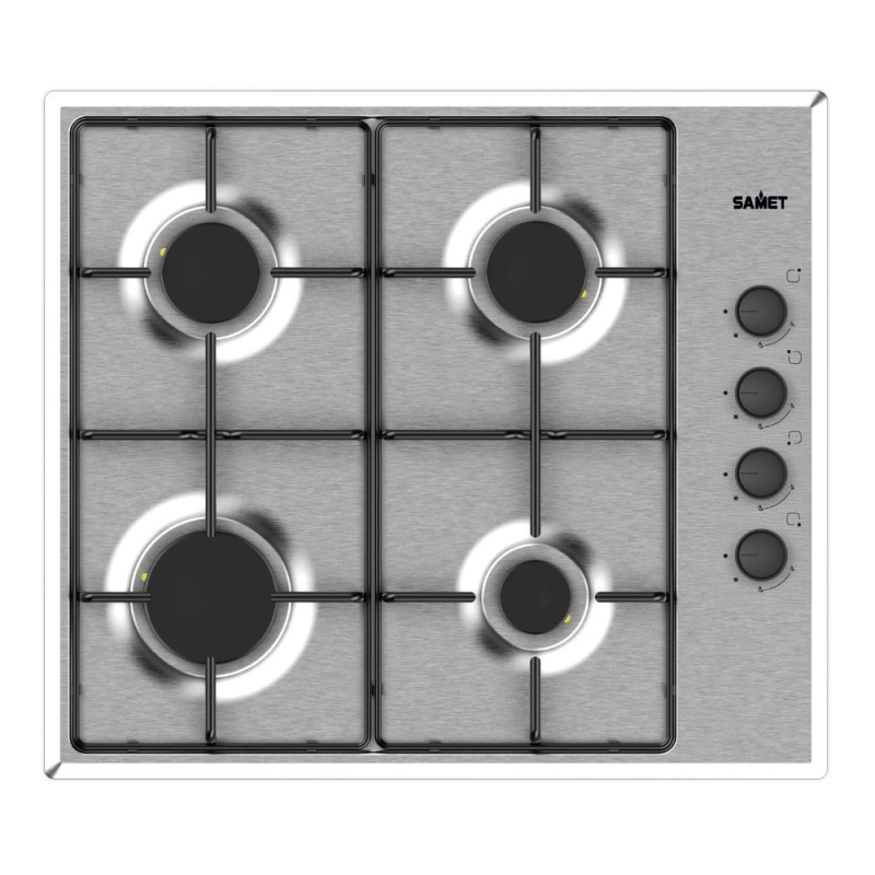 Piano cottura Samet Ariane a gas 4 fuochi cruscotto laterale
