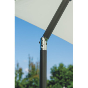 Zoom Ombrellone 2 X 2 Fusto Alluminio Antracite Poliestere Ecru' Moia