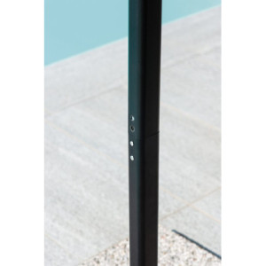 Zoom Ombrellone Tondo Ø 2,7 Palo Laterale Antracite Poliestere Ecru' Moia