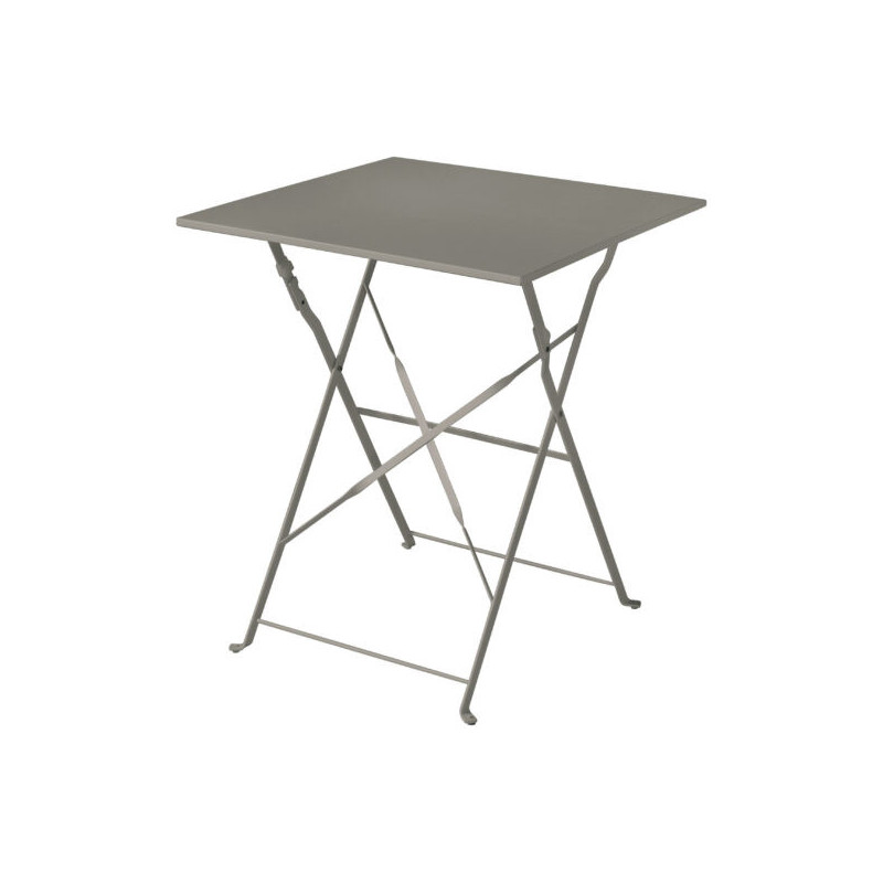 Tavolo Bistro 50x70 in ferro tortora Moia da giardino robusto