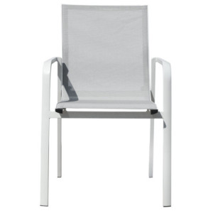 Sedia Samo alluminio bianco text grigio chiaro Moia resistente