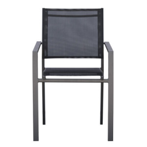 Zoom Sedia Zara Alluminio Antracite Text Nero Moia