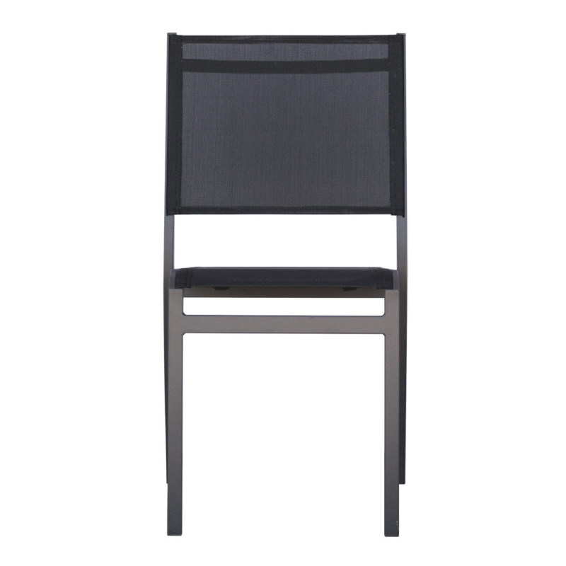 Sedia Pola alluminio antracite textilene nero Moia outdoor
