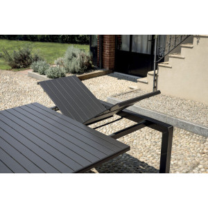 Zoom Tavolo Giacinto 100/150X150 Antracite - Gambe Scorrevoli Moia