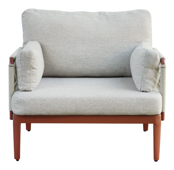 Salotto Bandol In Alluminio Rosso + Corda Beige Moia