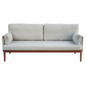 Zoom Salotto Bandol In Alluminio Rosso + Corda Beige Moia