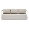 Salotto Monaco Alluminio Bianco Cuscini Alti Beige Moia