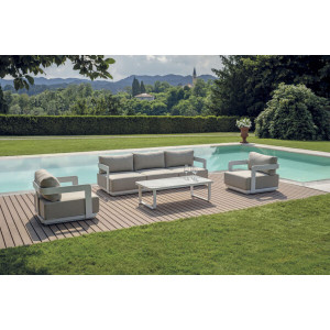 Salotto Antibes alluminio bianco Moia elegante e resistente