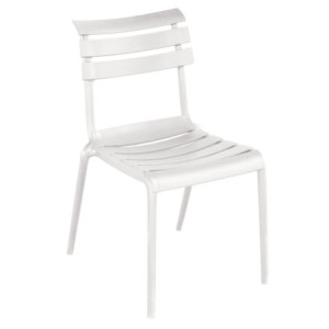 Sedia Olbia polipropilene bianca Moia impilabile outdoor