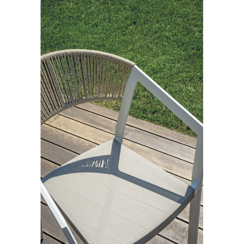 Sedia Cagliari contract alluminio bianco Moia outdoor design