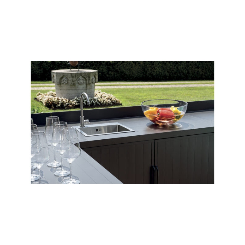 Modulo cucina lavabo 120x60 antracite Moia da esterno resistente