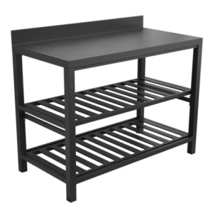 Modulo cucina a ripiani aperti antracite per esterno Moia