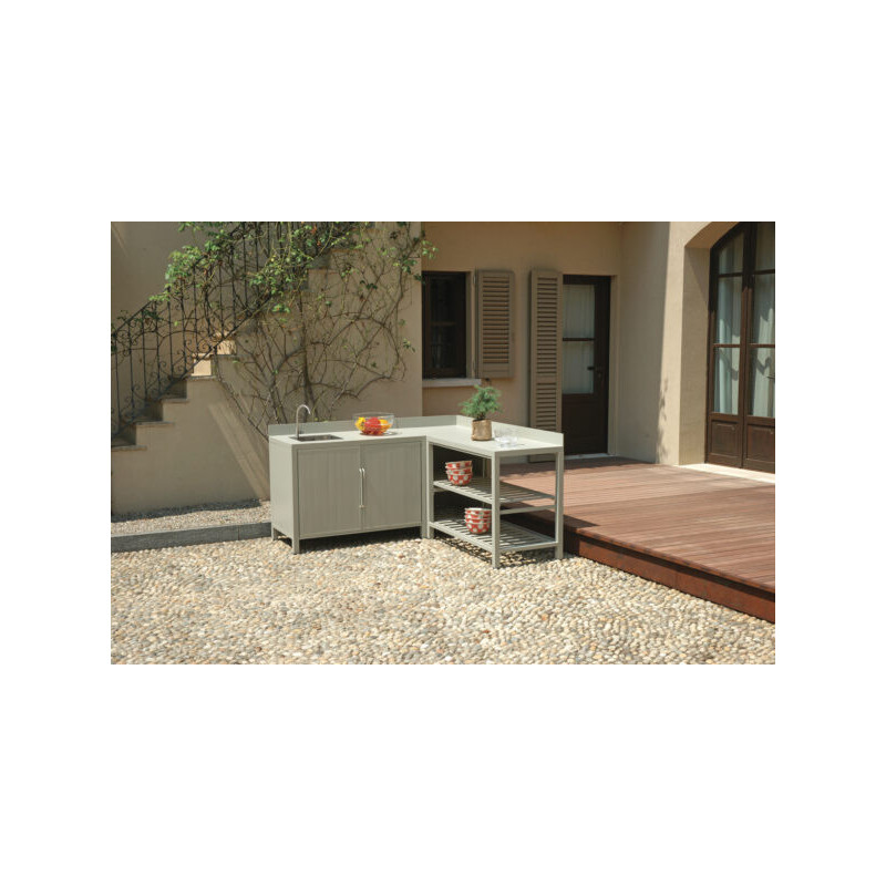 Modulo cucina angolare 60x60 grigio creta Moia da esterno robusto