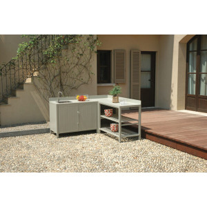 Zoom Modulo Cucina A Ripiani Aperti Da 120 X 60 Grigio Creta Moia