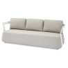 Salotto Monaco Alluminio Bianco Cuscini Alti Beige Moia